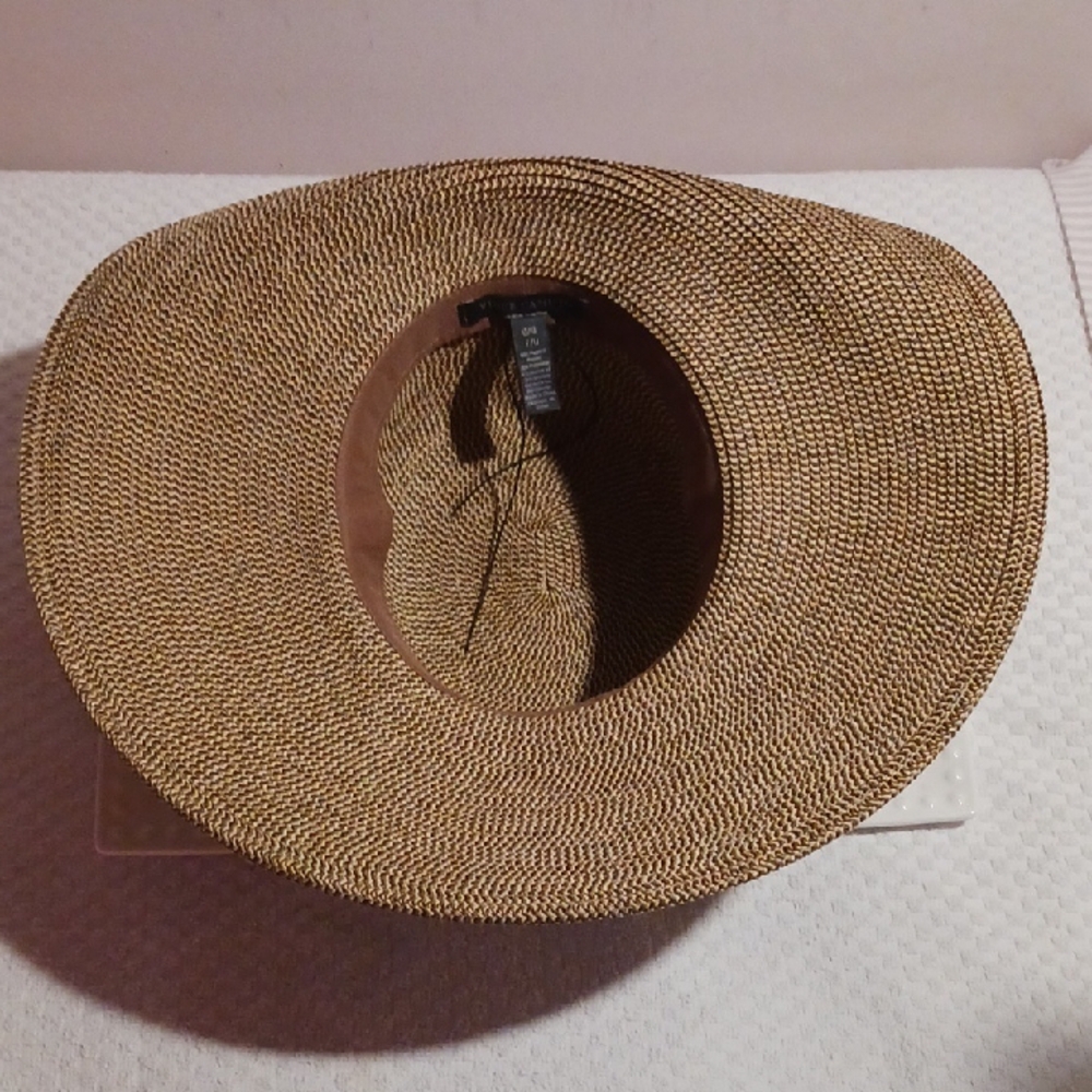 Gorgeous! Vince Camuto ⚜️ Wide Brim Sun Hat - Tan Brown - Picture 9 of 12